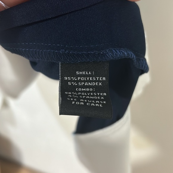 MSK WOMENS SLEEVELESS CASUAL  DRESS NAVY WITHE ALINE SILHOUETTE Sz MD - Picture 7 of 9